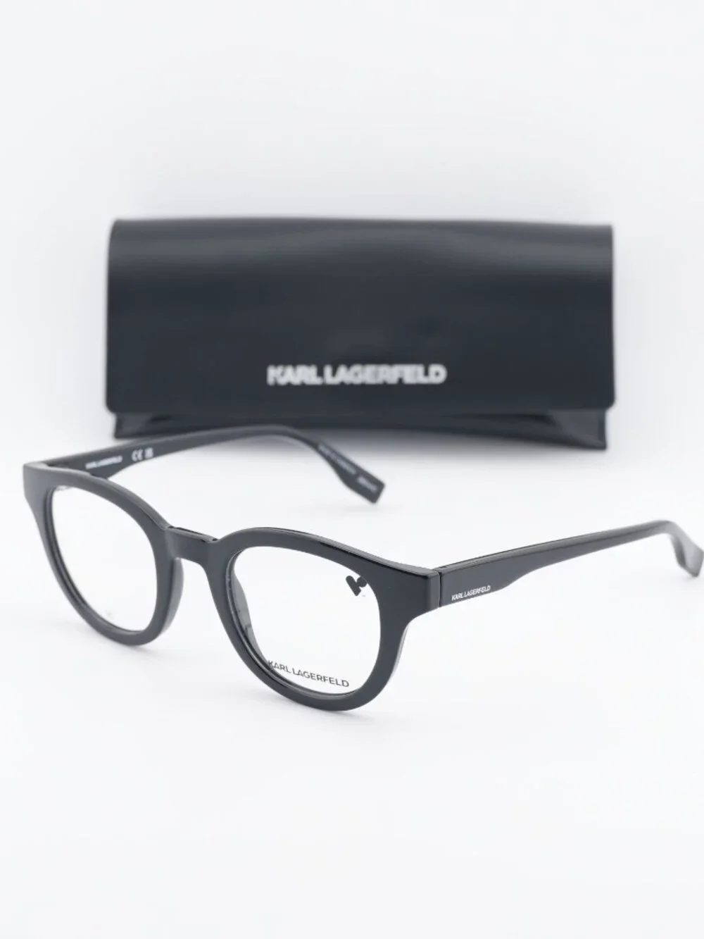 Karl Lagerfeld KL6177 001 Round 47mm Eyeglasses - Black